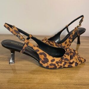 Marc Fisher Animal Print Slingback Heels